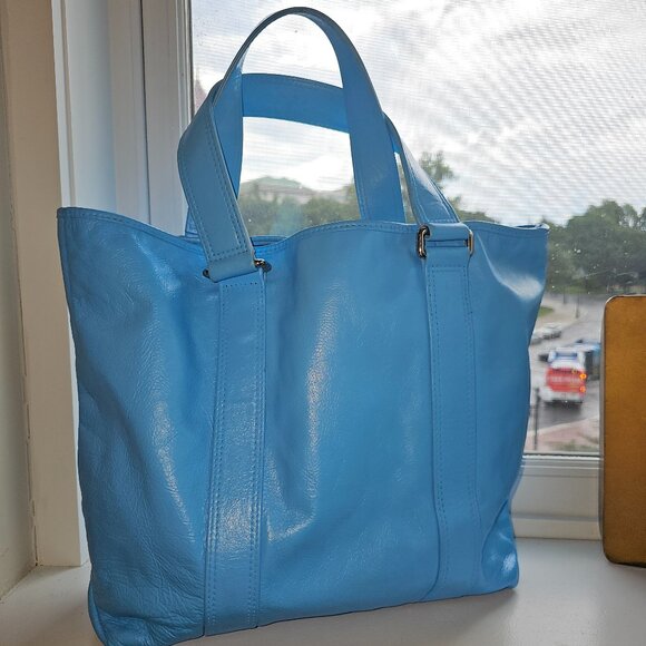 Open Top Turquoise Blue Marc Jacobs Tote *RARE* - Picture 3 of 13